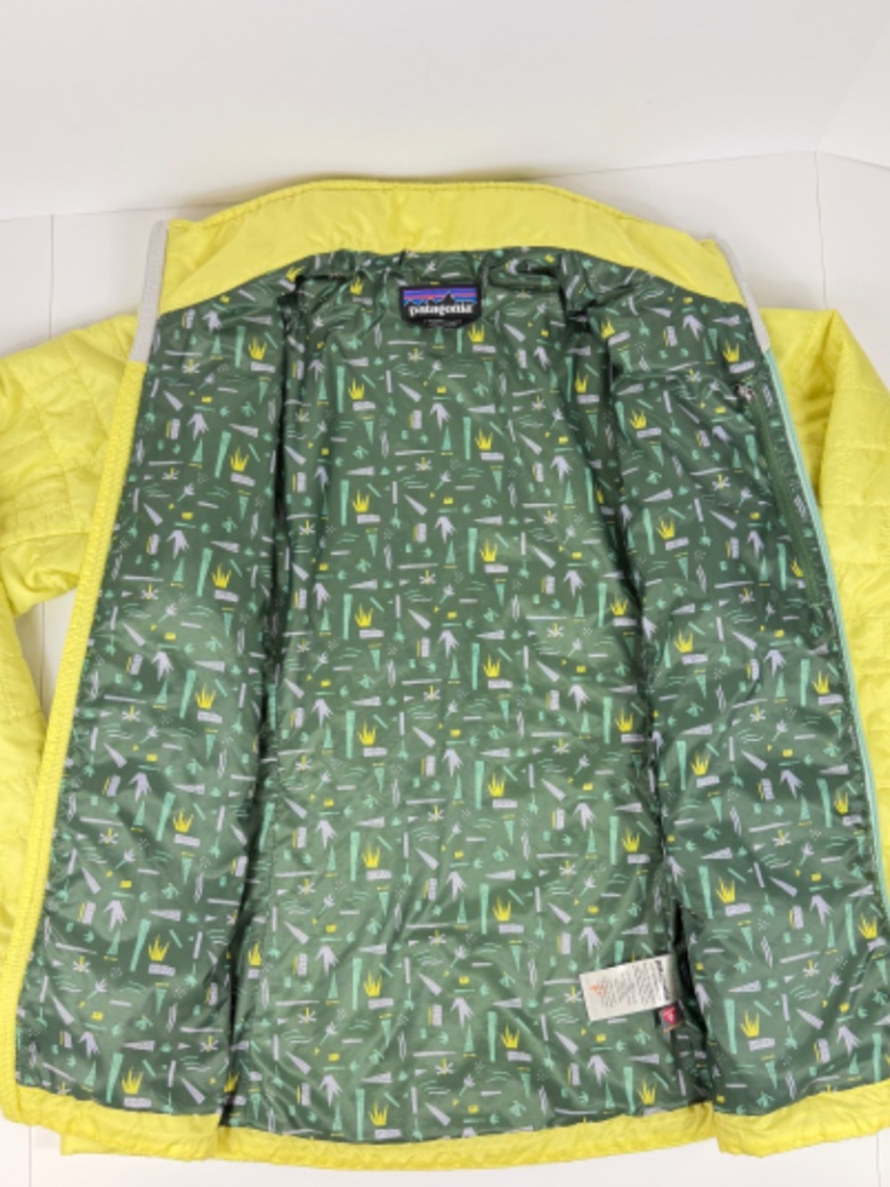 Patagonia Nano Puff Jacket Womens Yellow PrimaLoft Insulated Coat Size L - Picture 6 of 8